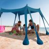 10x10FT Beach Canopy Tent Sun Shelter UPF50+ UV Protection Outdoor Beach Sun Shade with Sandbag Foldable Poles Carry Bag for Camping Trip Fishing Picn