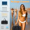10x10FT Beach Canopy Tent Sun Shelter UPF50+ UV Protection Outdoor Beach Sun Shade with Sandbag Foldable Poles Carry Bag for Camping Trip Fishing Picn